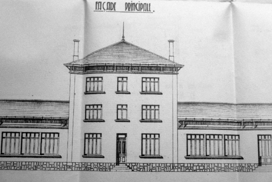 Projet de façade du groupe scolaire de Calignac en 1936